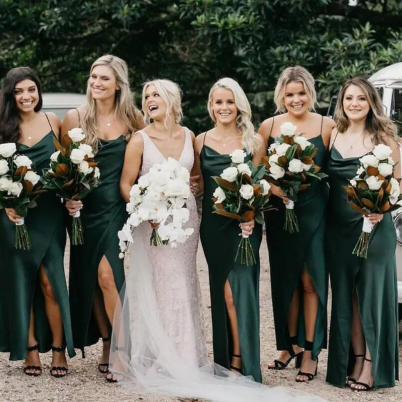 Spaghetti Straps Mermaid Emerald Bridesmaid Dresses for Wedding Party sold by My Chic Dress