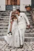 Beach Ivory Lace Wedding Dresses Long Mermaid Bridal Gown sold by My Chic Dress