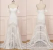 Beach Ivory Lace Wedding Dresses Long Mermaid Bridal Gown sold by My Chic Dress