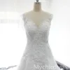 V Neck Lace Appliques Sequins Wedding Gowns Cap Sleeves sold by My Chic Dress