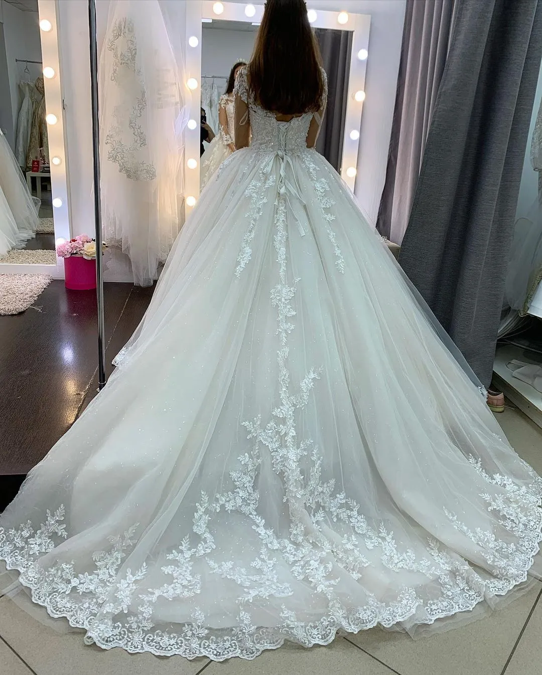 Hot Ball Gown Lace Wedding Dresses Long Sleeves Bridal Wear sold by My Chic Dress product image thumbnail 3