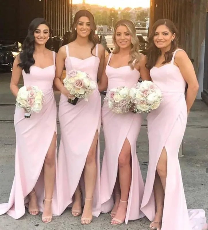Sexy Spaghetti Straps Pink Bridesmaid Dresses sold by My Chic Dress