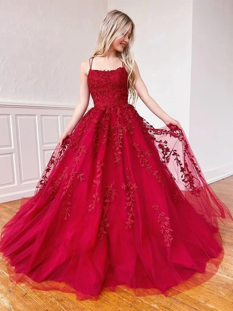 Best 2025 Long Burgundy Lace Prom Dresses Wine Red Evening Dresses sold by My Chic Dress product image thumbnail 2