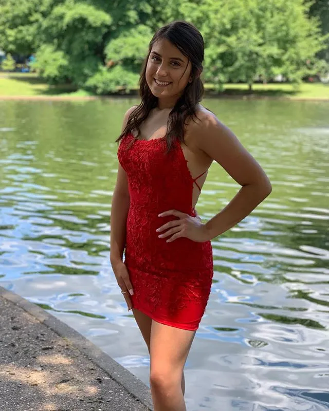 Mini Lace Prom Dresses Short Mermiad Hoco Dress Winter Formal Dress sold by My Chic Dress product image thumbnail 4