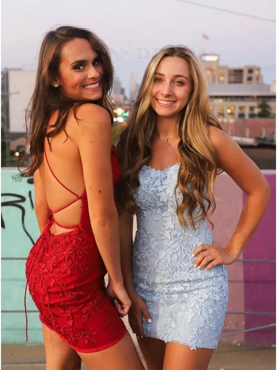Mini Lace Prom Dresses Short Mermiad Hoco Dress Winter Formal Dress sold by My Chic Dress product image thumbnail 3