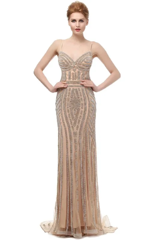 Gorgeous Mermaid Long Prom Dresses Spaghetti Straps Evening Gown sold by My Chic Dress