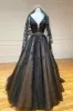 Sexy Sleeveless V Neck Lace Beading Black Long Prom Dresses sold by My Chic Dress