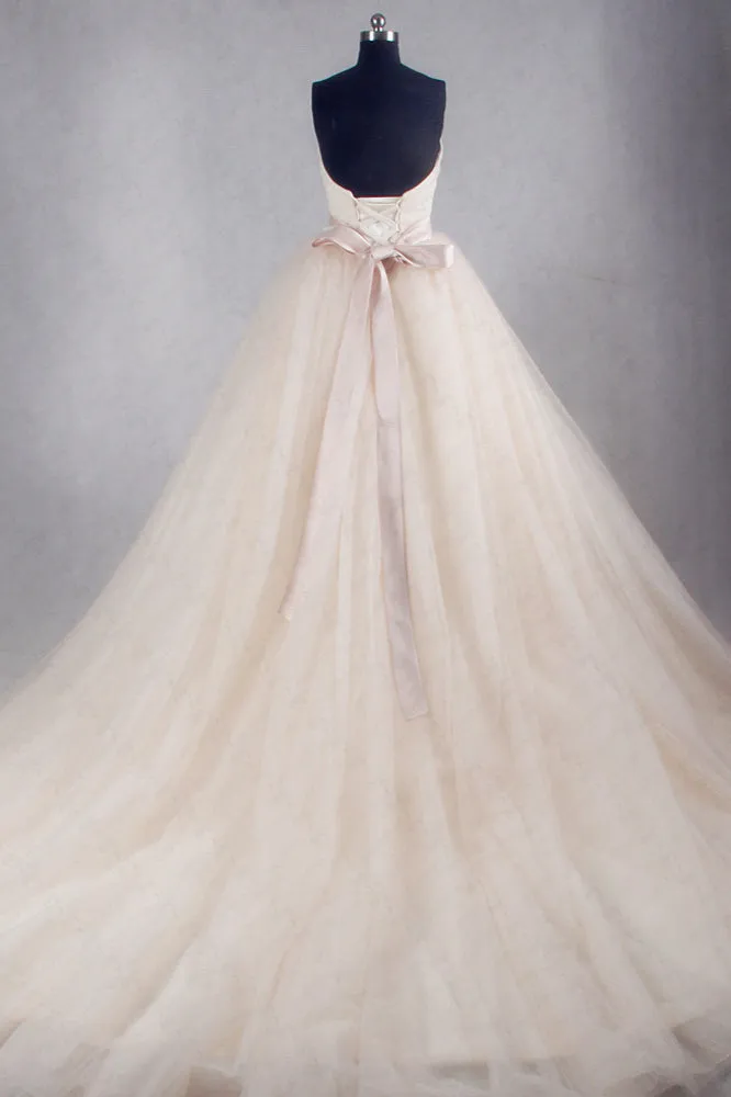 Hot Strapless Tulle Ball Gown Wedding Dresses Lace Up Back sold by My Chic Dress product image thumbnail 2