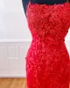 Sexy Long Lace Red Prom Dresses Open Back sold by My Chic Dress
