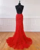 Sexy Long Lace Red Prom Dresses Open Back sold by My Chic Dress