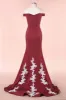 Cheap Burgundy Bridesmaid Dresses Off the Shoulder Appliques Long sold by My Chic Dress