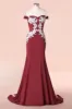 Cheap Burgundy Bridesmaid Dresses Off the Shoulder Appliques Long sold by My Chic Dress