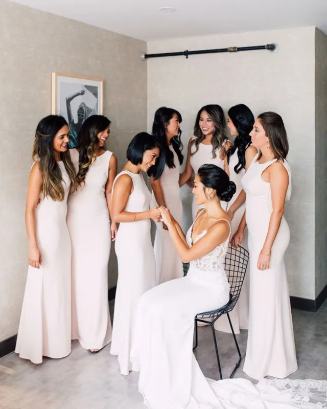 Simple Backless Mermaid Sleeveless Bridesmaid Dresses sold by My Chic Dress