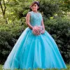 Sweet Jewel Beadings Long Blue Quinceanera Dresses sold by My Chic Dress