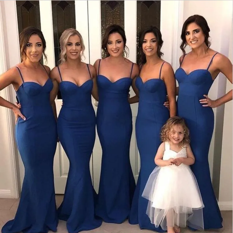 Sexy Sweetheart Long Mermaid Royal Blue Bridesmaid Dresses sold by My Chic Dress
