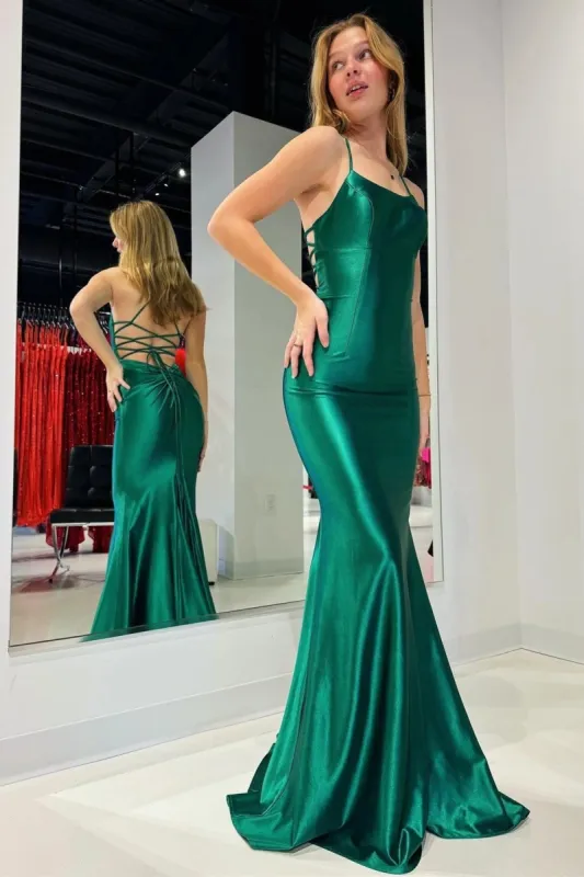 Simple Emerald Evening Gown Mermaid Long Prom Dress sold by My Chic Dress