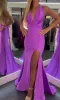Sexy Simple Fitted Bridesmaid Dress Mermaid Deep V-neck sold by My Chic Dress