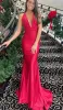 Sexy Simple Fitted Bridesmaid Dress Mermaid Deep V-neck sold by My Chic Dress