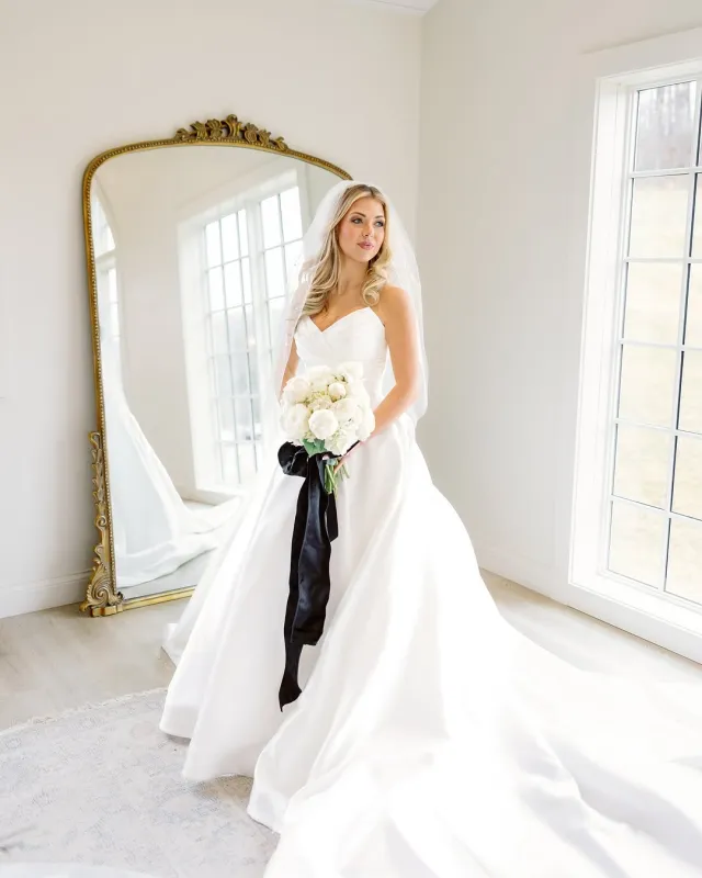 Satin Vintage Wedding Dresses Corset V Neck Sleeveless sold by My Chic Dress