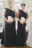 Black One-Shoulder Dress for Bridesmaids with Bow Strap sold by My Chic Dress
