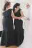 Black One-Shoulder Dress for Bridesmaids with Bow Strap sold by My Chic Dress