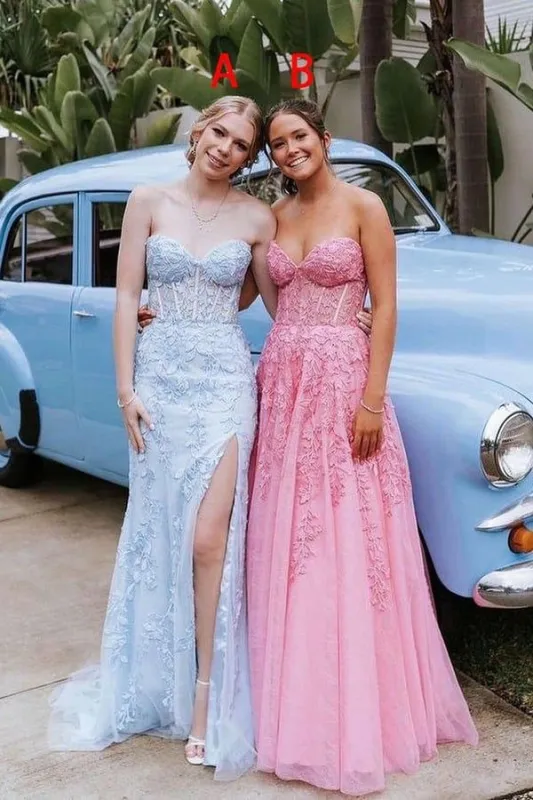 Strapless Lace Formal Dress Long Mermaid with Appliques sold by My Chic Dress