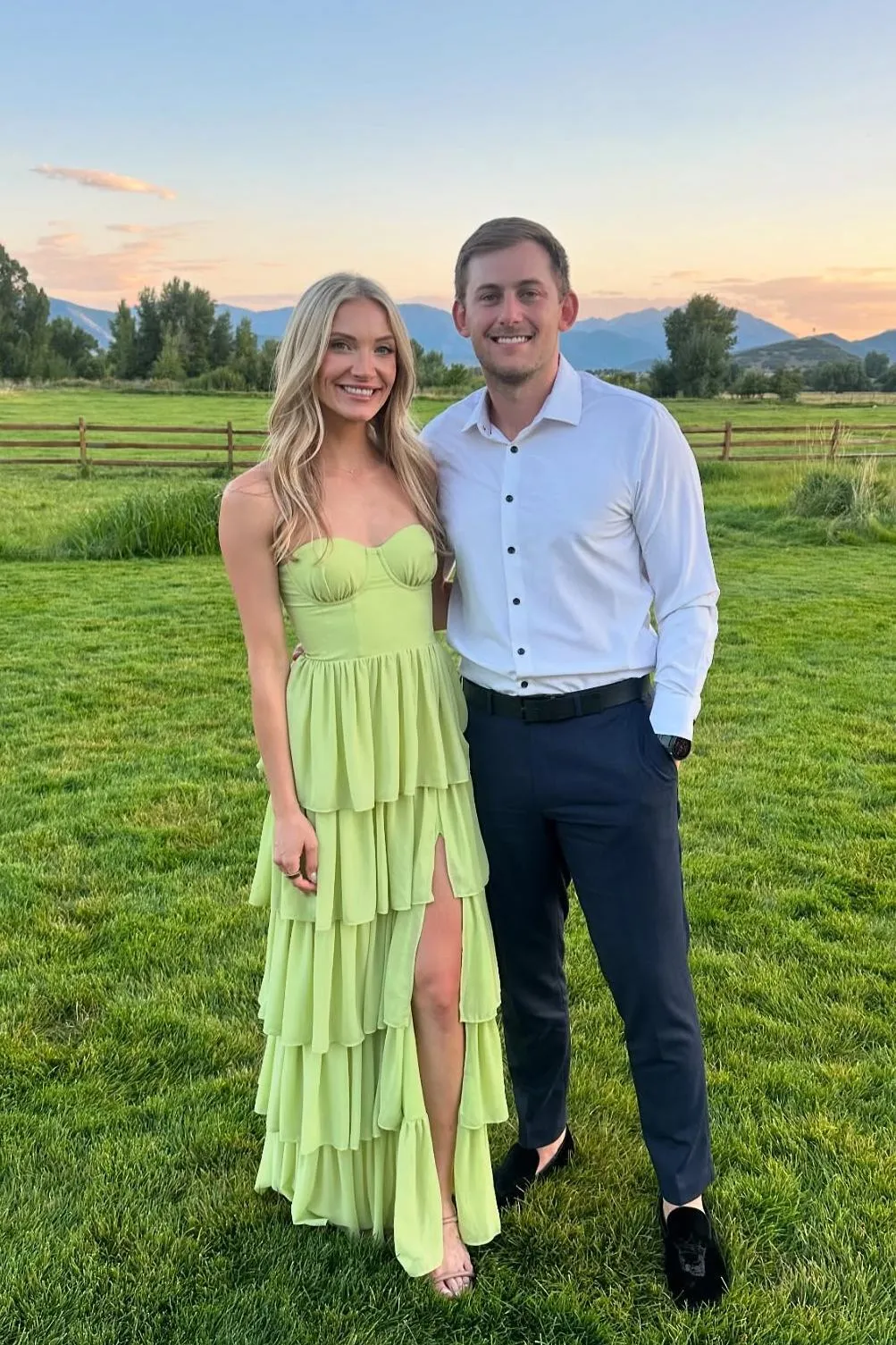 Hot Green Tiered Prom Maxi Dress Strapless Chiffon Formal Wear sold by My Chic Dress