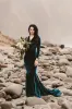 Long Sleeves Velvet Dark Green Formal Dresses for Winter Weddings sold by My Chic Dress
