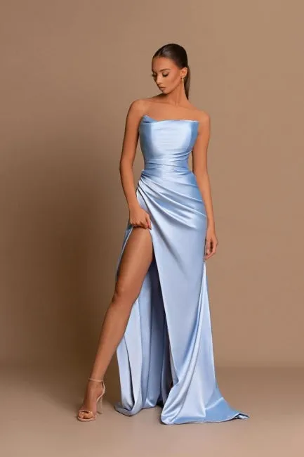 Simple UK Light Blue Evening Dresses Long Formal Guest Dress sold by My Chic Dress