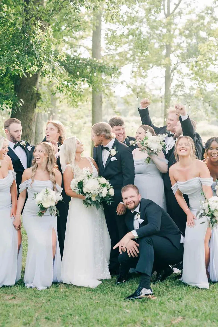 Cheap Chiffon Light Blue Bridesmaid Dress Off-Shoulder Pleated sold by My Chic Dress product image thumbnail 2