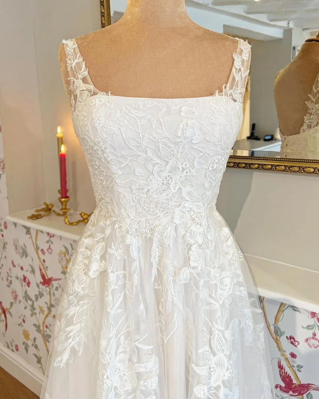 Hot Lace A Line Bridal Dress for Wedding Appliques Sleeveless sold by My Chic Dress product image thumbnail 2