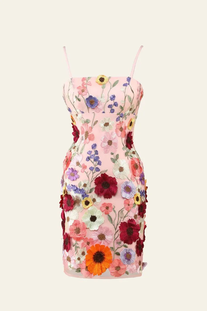 Sexy Floral Homecoming Dress Short Spaghetti Straps 3D Flower sold by My Chic Dress product image thumbnail 3