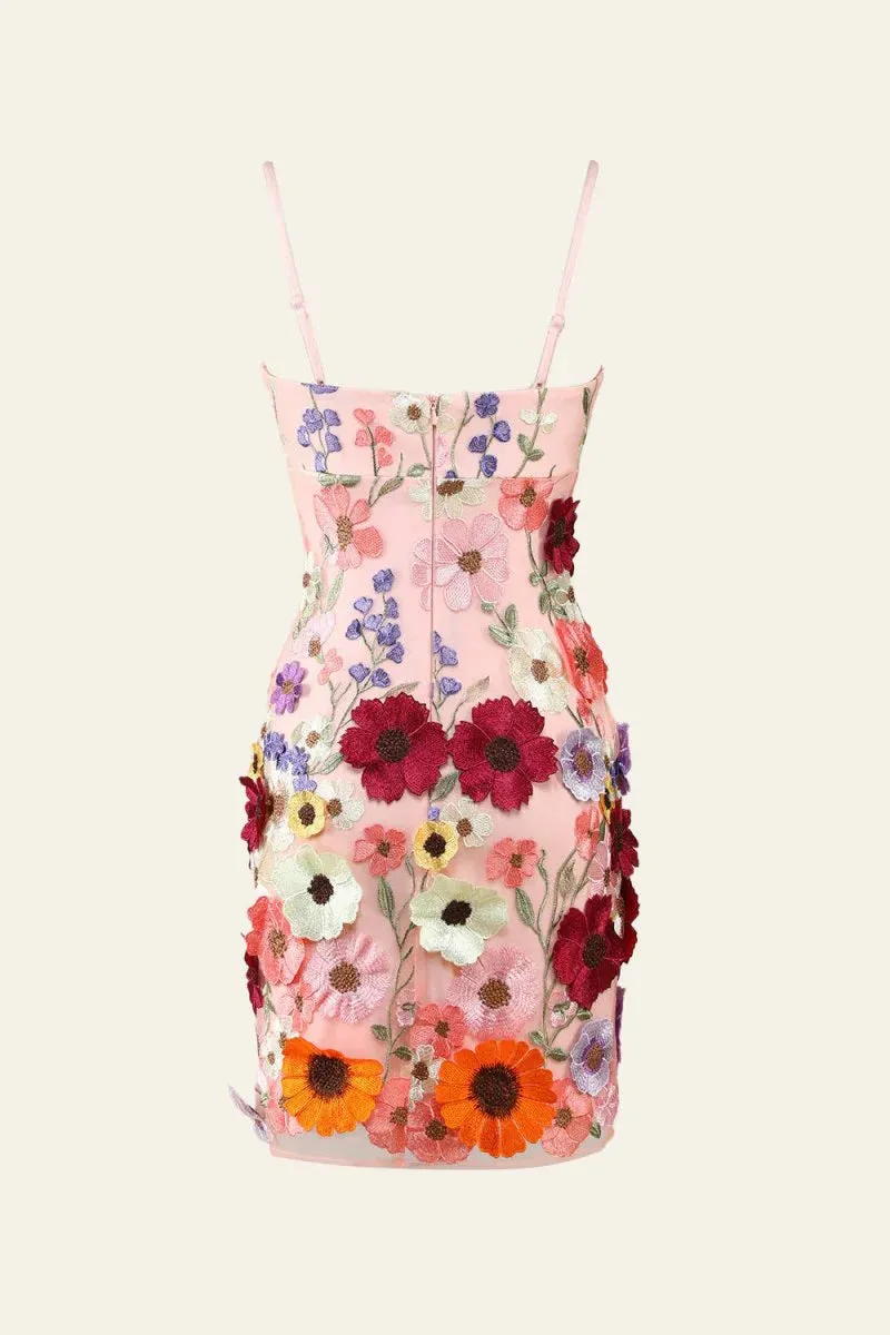 Sexy Floral Homecoming Dress Short Spaghetti Straps 3D Flower sold by My Chic Dress product image thumbnail 4