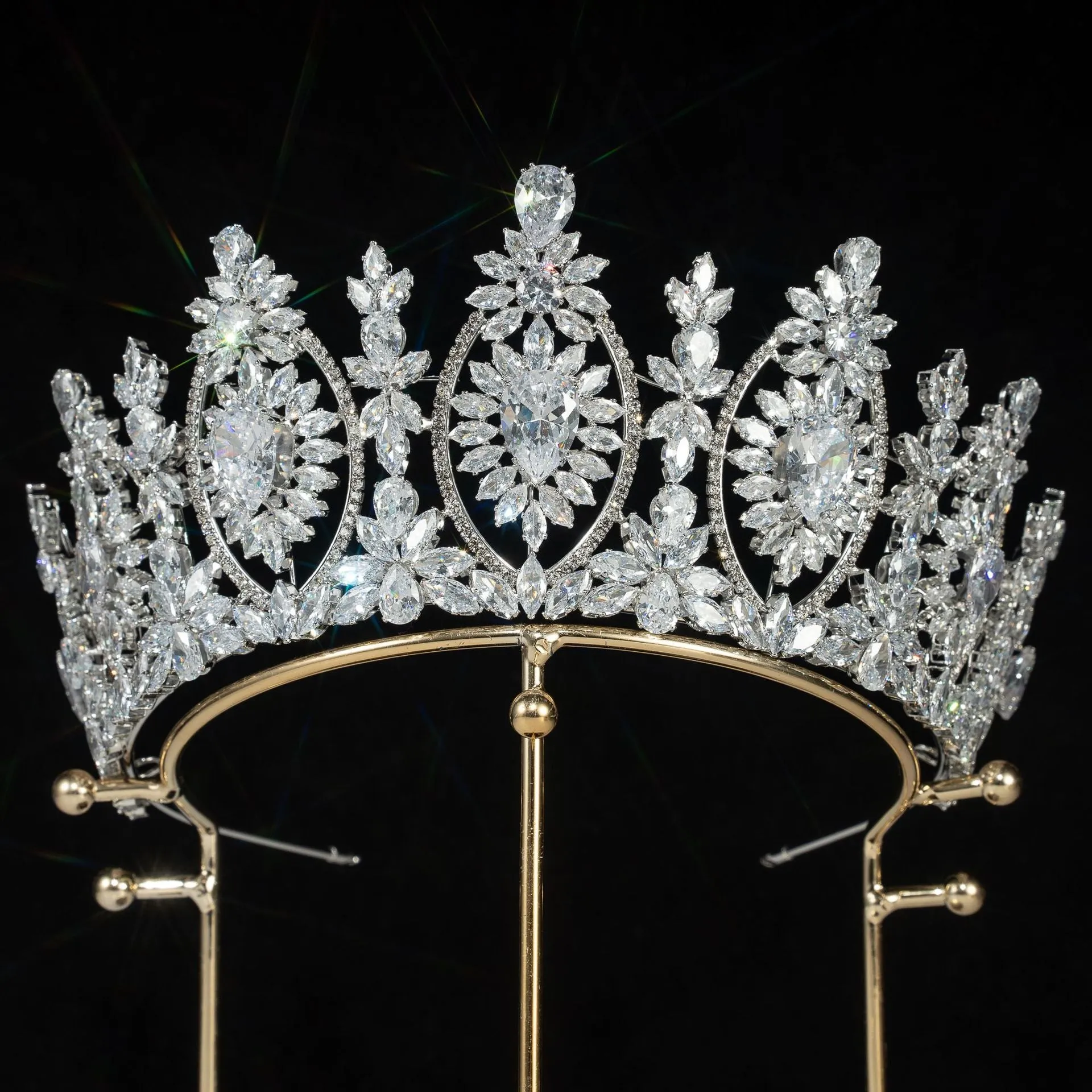 Bridal Crown Zircon Baroque Headband Quince Crown Hair Accessories sold by My Chic Dress product image thumbnail 4