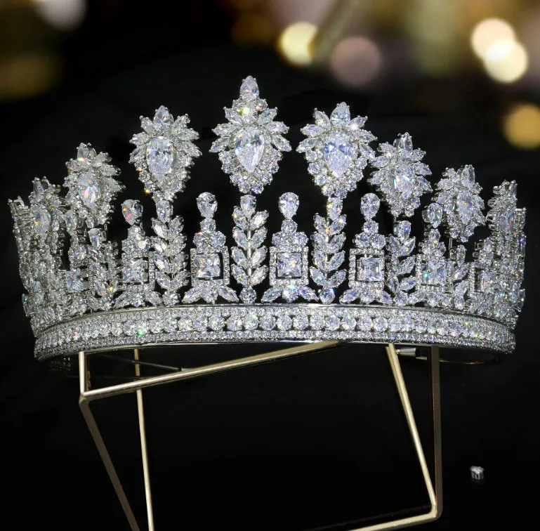 Crystals Emerald Green Quinceanera Crowns Rhinestone Wedding Crowns sold by My Chic Dress product image thumbnail 4