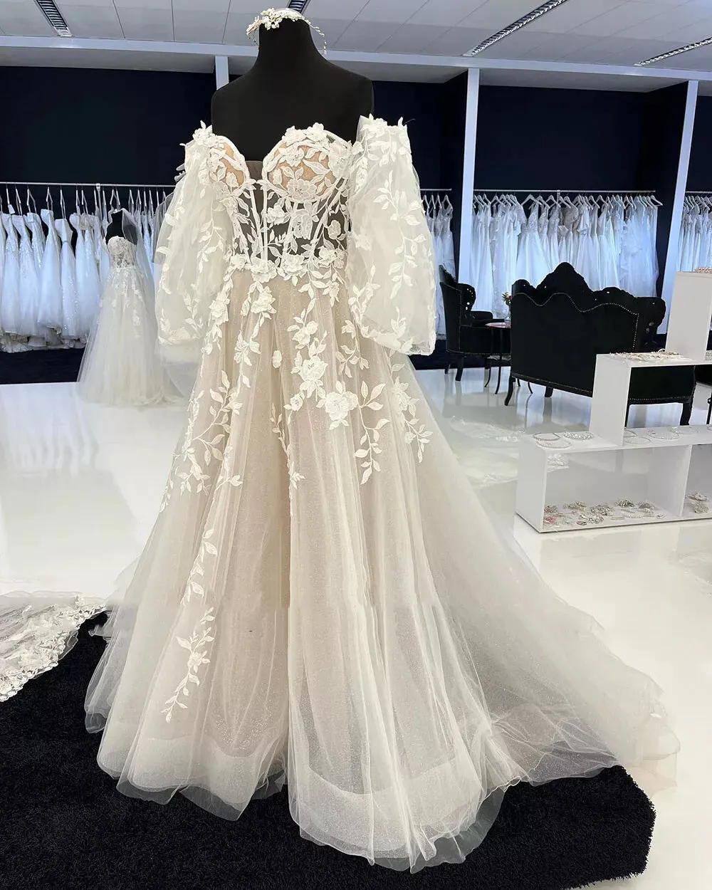 Lace Boho Champagne Beach Wedding Dresses Sweetheart sold by My Chic Dress