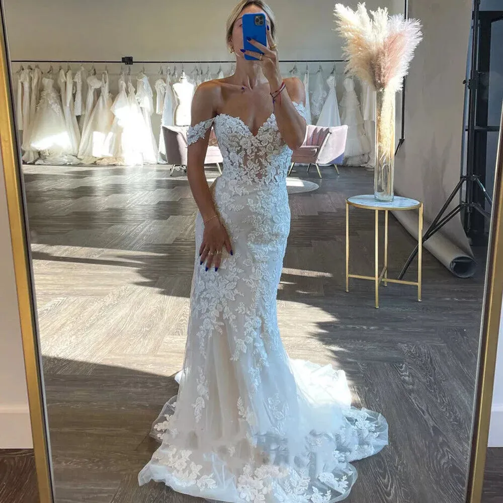 Gorgeous Lace Beach Wedding Dresses Mermaid Backless Sweetheart sold by My Chic Dress product image thumbnail 2