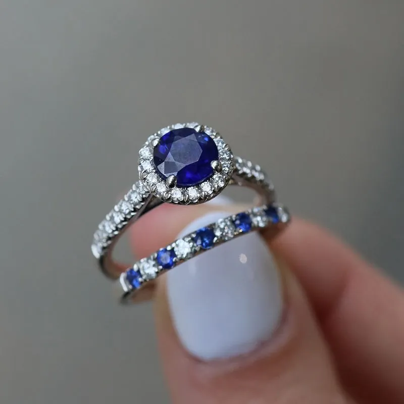 Diamond Engagement Ring For Her Round Cut In Sterling Silver sold by My Chic Dress