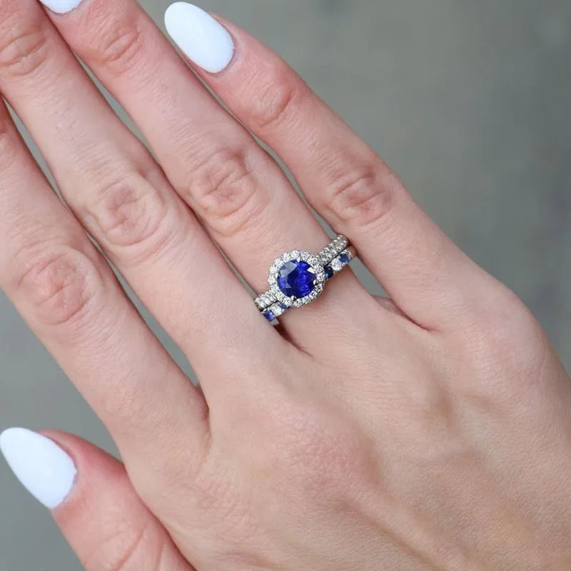 Diamond Engagement Ring For Her Round Cut In Sterling Silver sold by My Chic Dress product image thumbnail 4