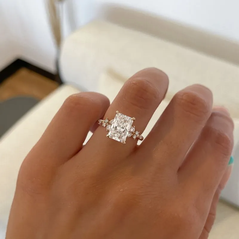 Affordable Radiant Cut Yellow Gold Engagement Ring for Women sold by My Chic Dress