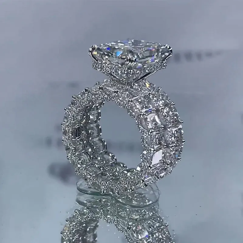 Cheap 925 Sterling Silver Engagement Ring Set sold by My Chic Dress