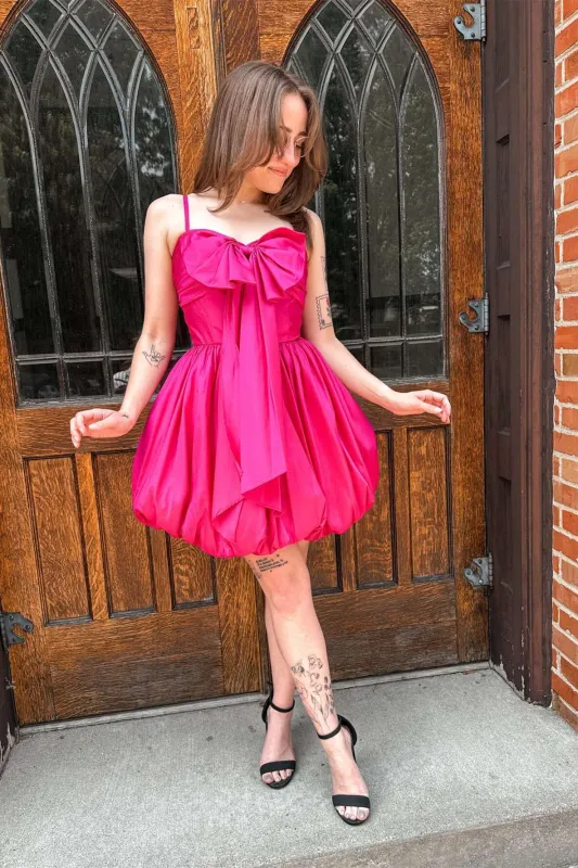 Cheap Satin Homecoming Dress pink A Line for sale sold by My Chic Dress