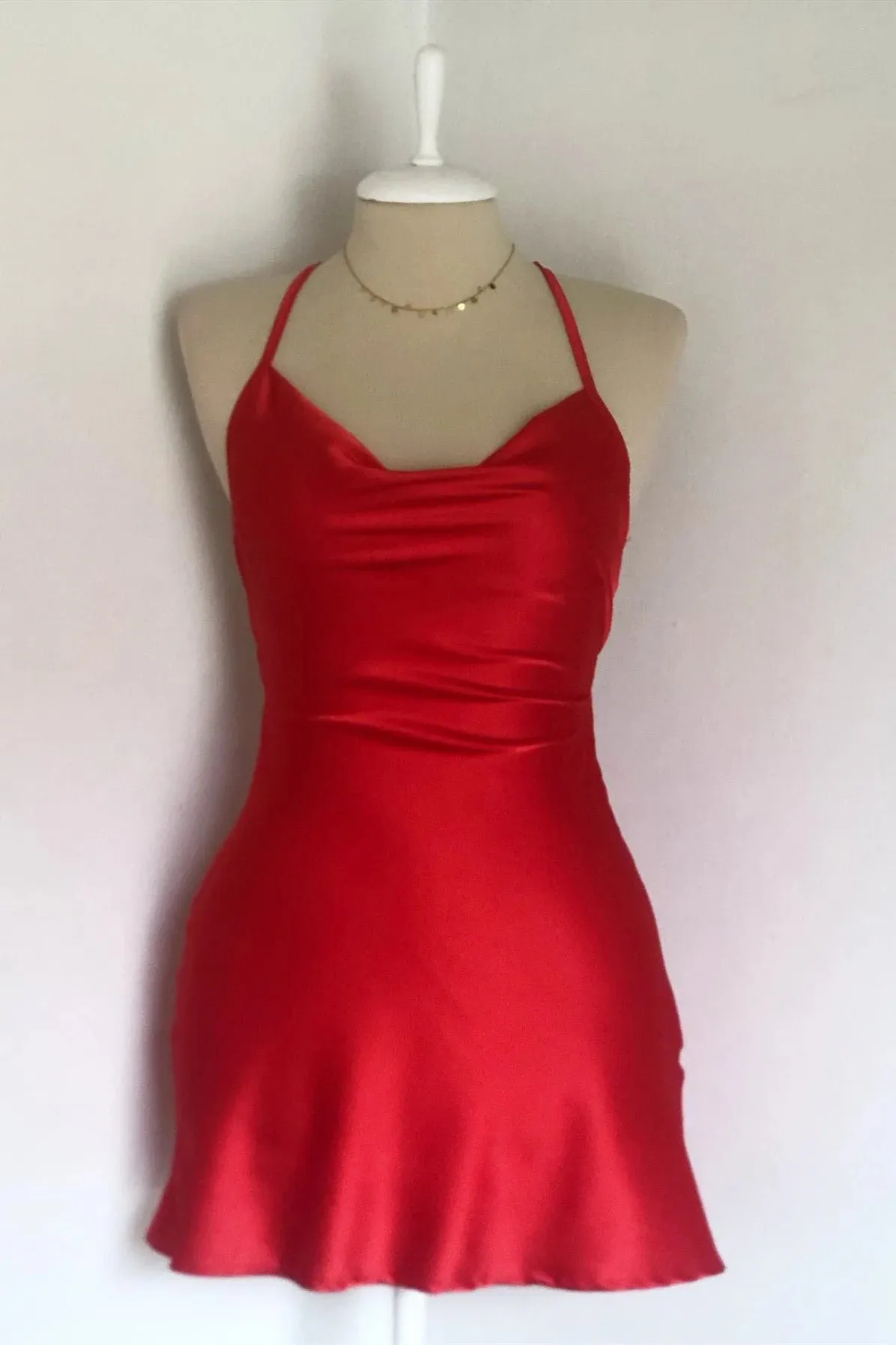 Tighted Red Homecoming Dress Ruched Mermaid Spaghetti Strap sold by My Chic Dress