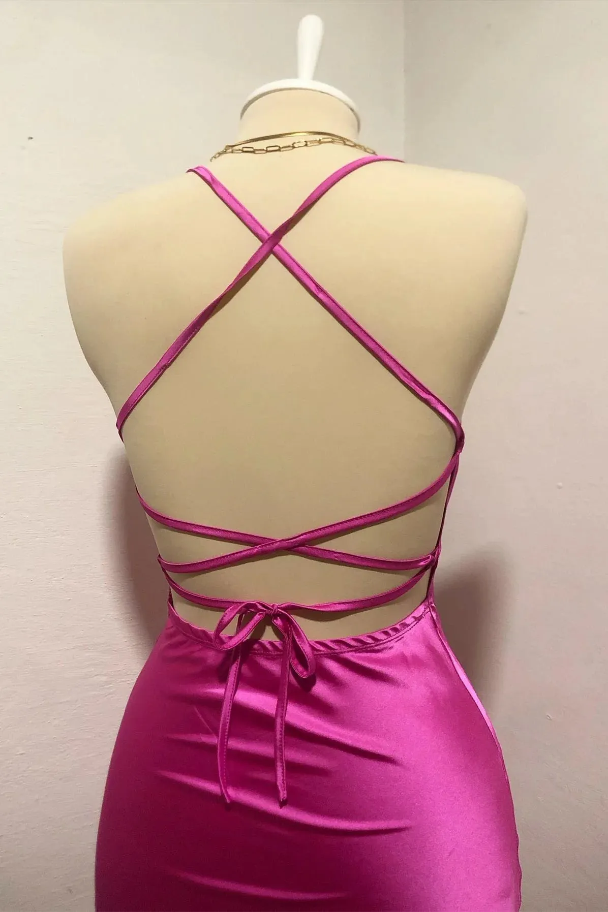 Tighted Red Homecoming Dress Ruched Mermaid Spaghetti Strap sold by My Chic Dress product image thumbnail 4