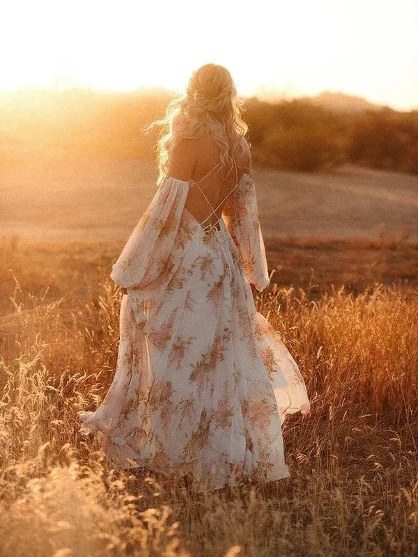 Print Chiffon Maternity Photoshoot Dress Maxi Dress sold by My Chic Dress product image thumbnail 4