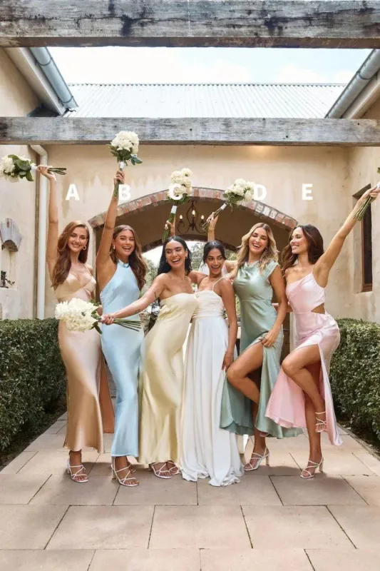 Mulitway Sheath Strapless Bridesmaid Dress Silk Satin Maxi Dress sold by My Chic Dress