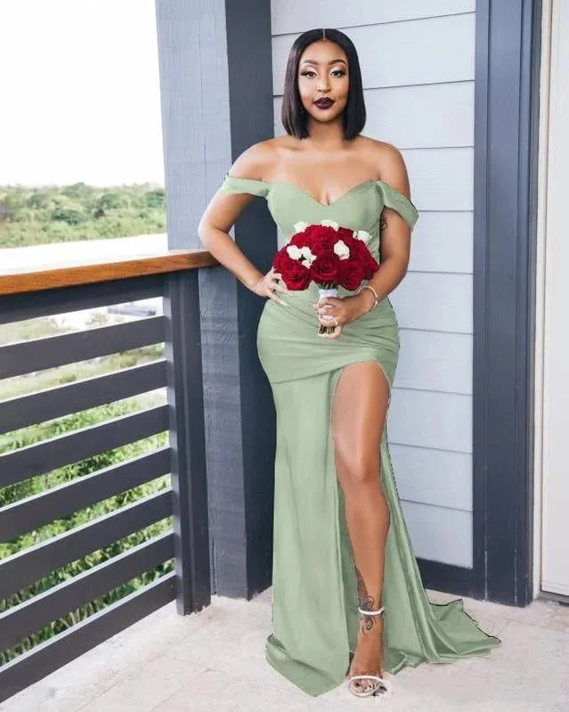 Sexy Sage Green Bridesmaid dress Mismatched Wedding Guest Dress sold by My Chic Dress product image thumbnail 2