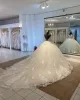 Ball Gown Long Sleeve Wedding Dress Lace Appliques with Long Train sold by My Chic Dress