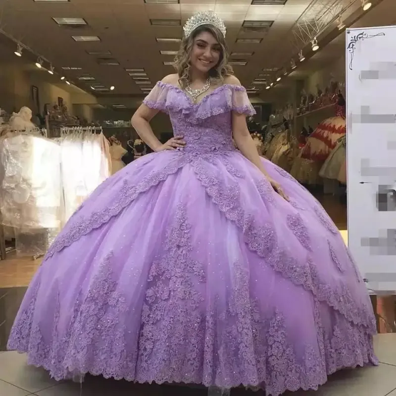 Princess Lilac Quinceanera Dress Lace Appliques for Sweet 16 sold by My Chic Dress