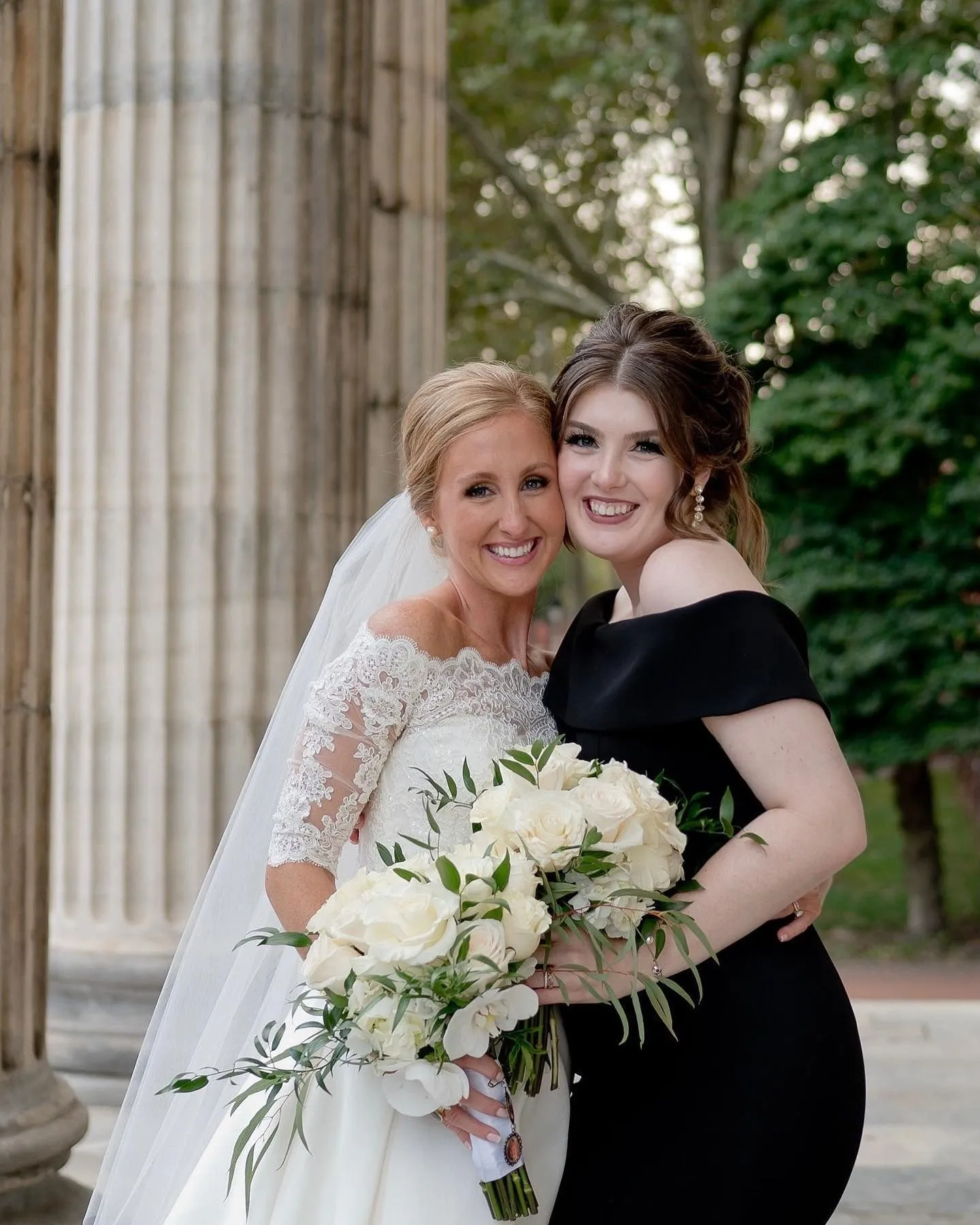 Cheap Black Satin Bridesmaid Dress Off the Shoulder with Slit sold by My Chic Dress product image thumbnail 2